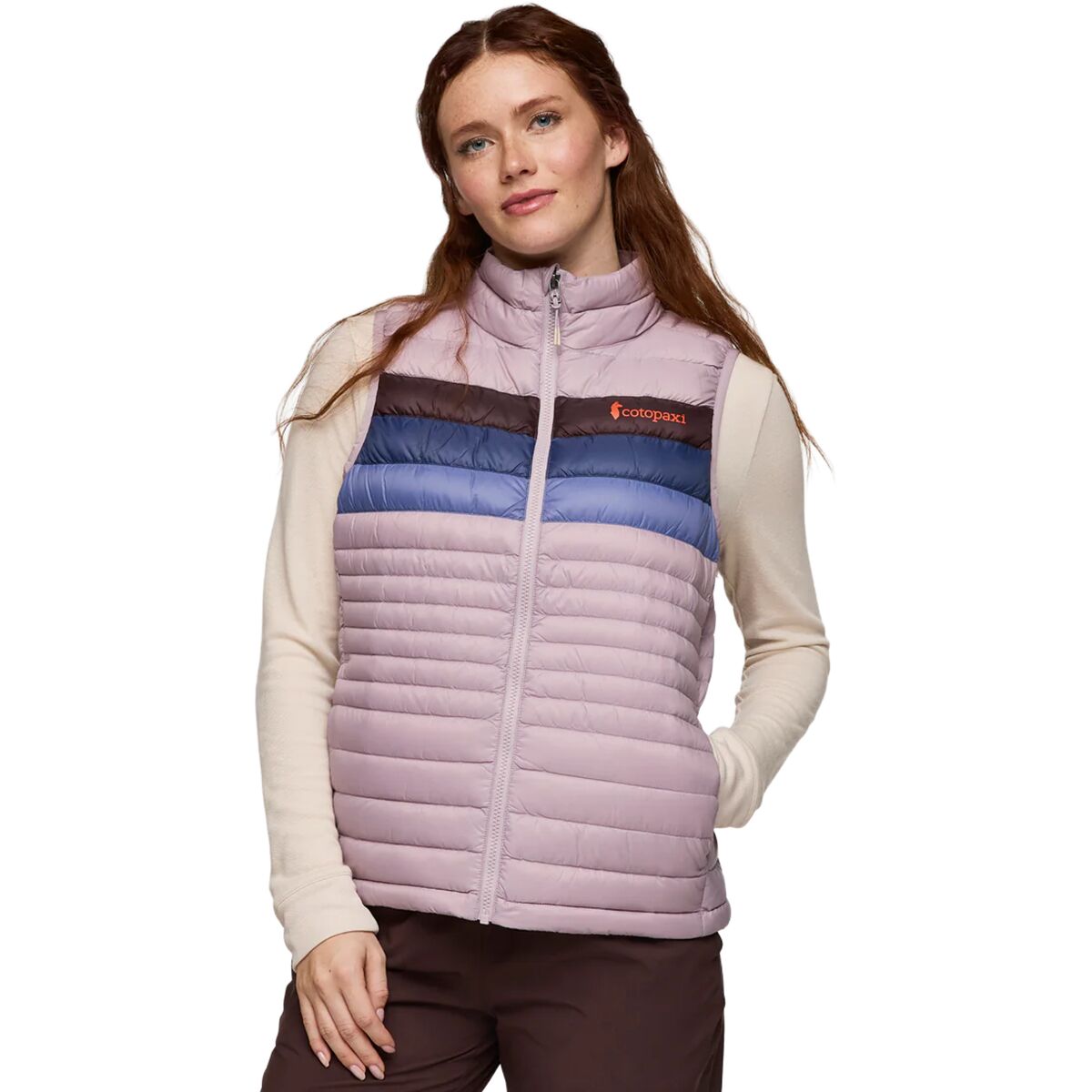 Cotopaxi Women's Fuego Down Vest in Quartz Stripes - Size: Large