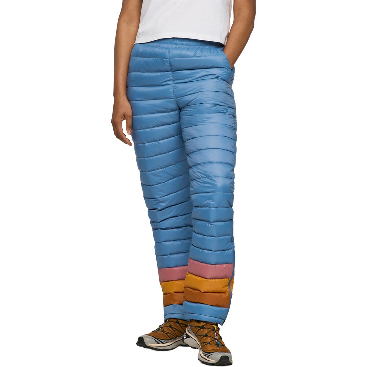 Cotopaxi Women's Fuego Down Pant in Fjord Stripes - Size: XL