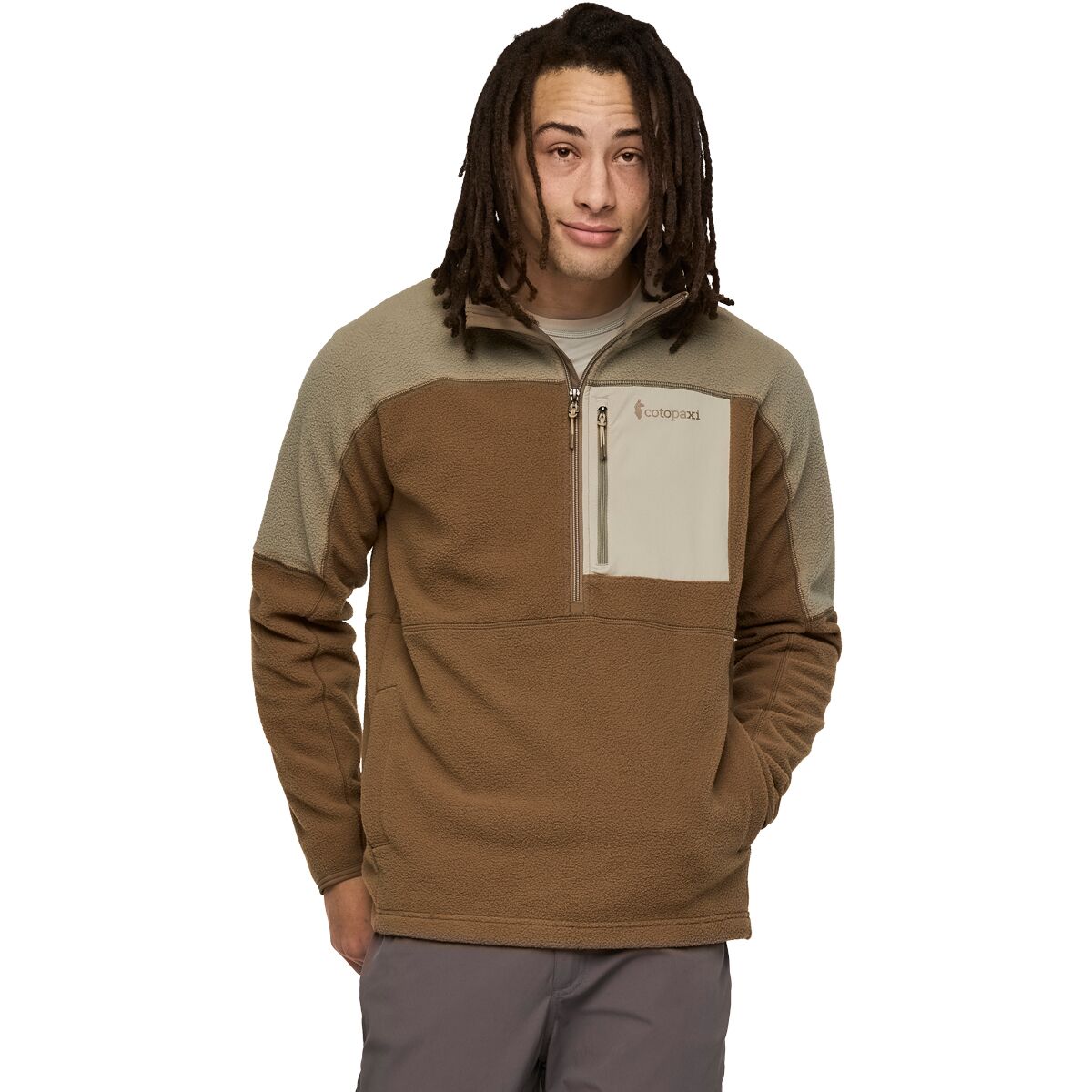 Cotopaxi Men's Abrazo Fleece 1 in 2-Zip Jacket in Dune - Size: Large