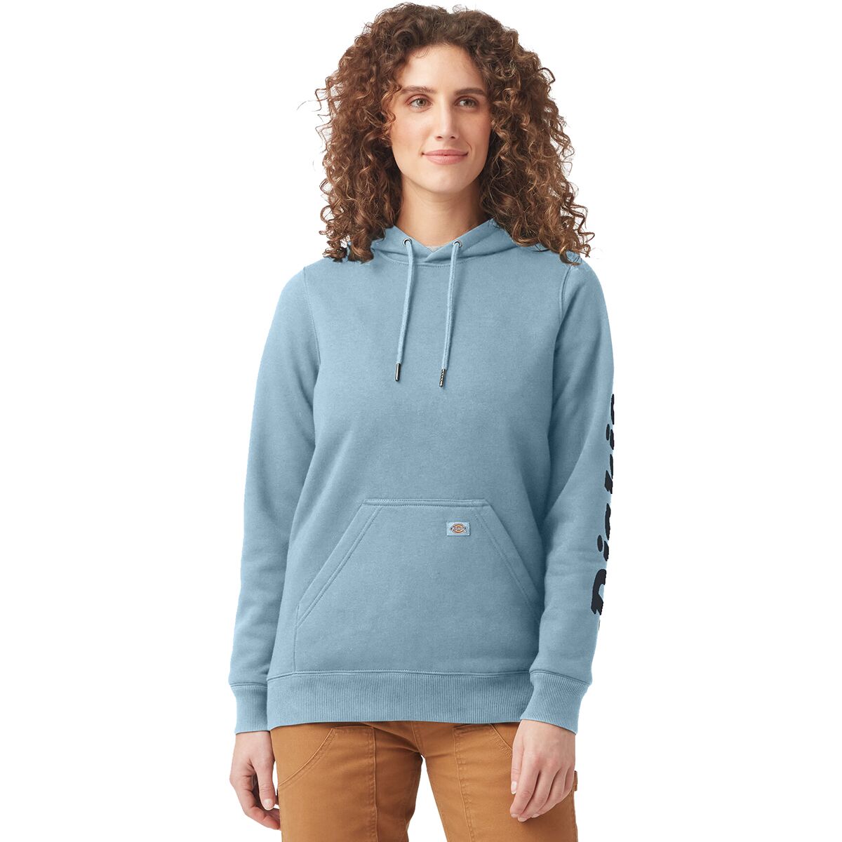 Dickies Women's Heavyweight Logo Sleeve Pullover in Clear Blue - Size: Small