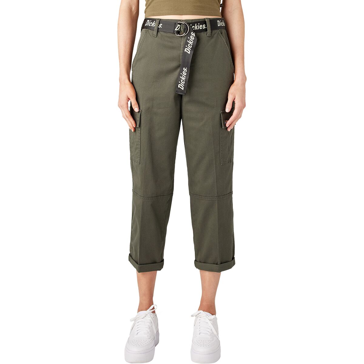 Dickies Relaxed Fit Cropped Cargo Pant Olive Green / 28