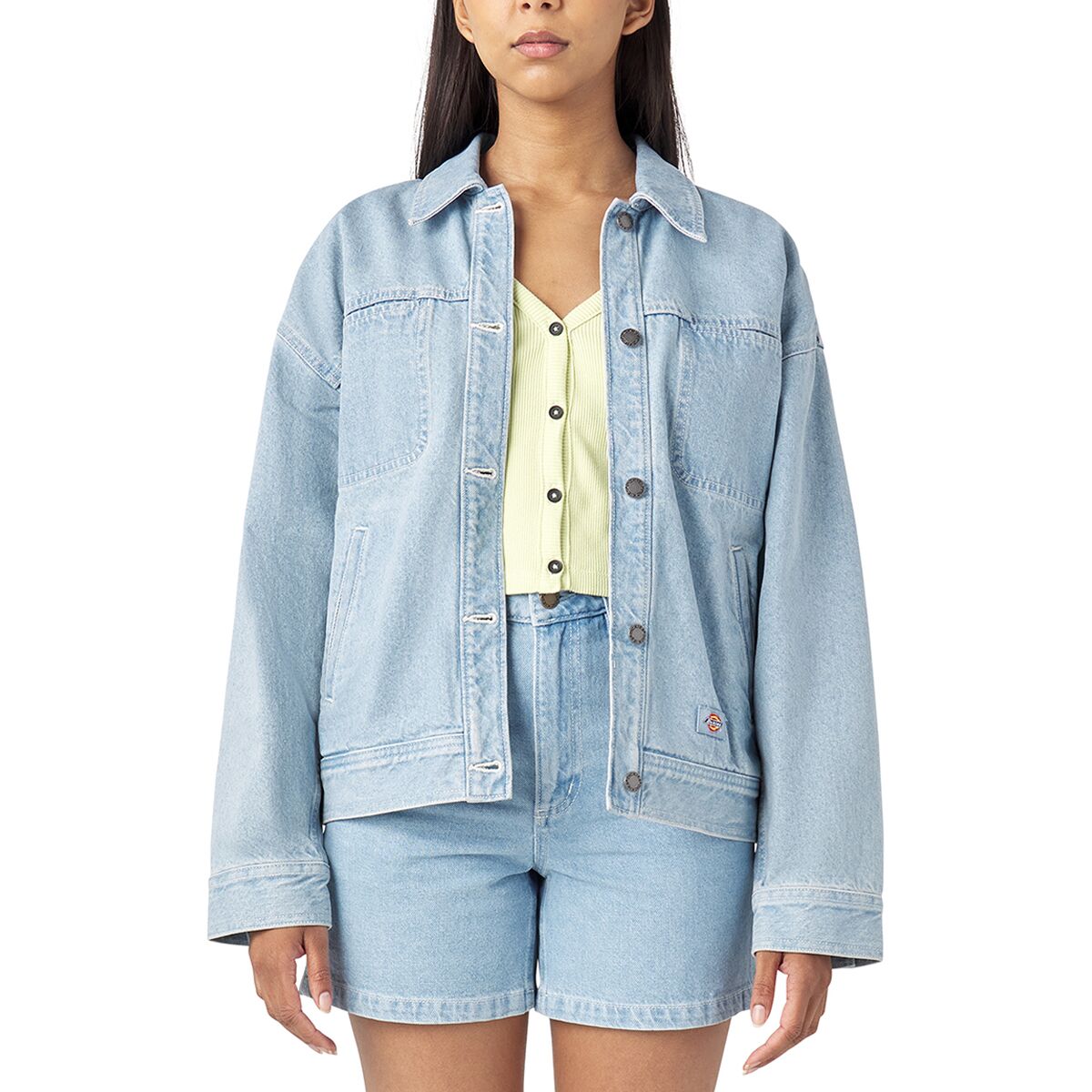 Dickies Women's Herndon Jacket in Denim Vintage Wash - Size: XS