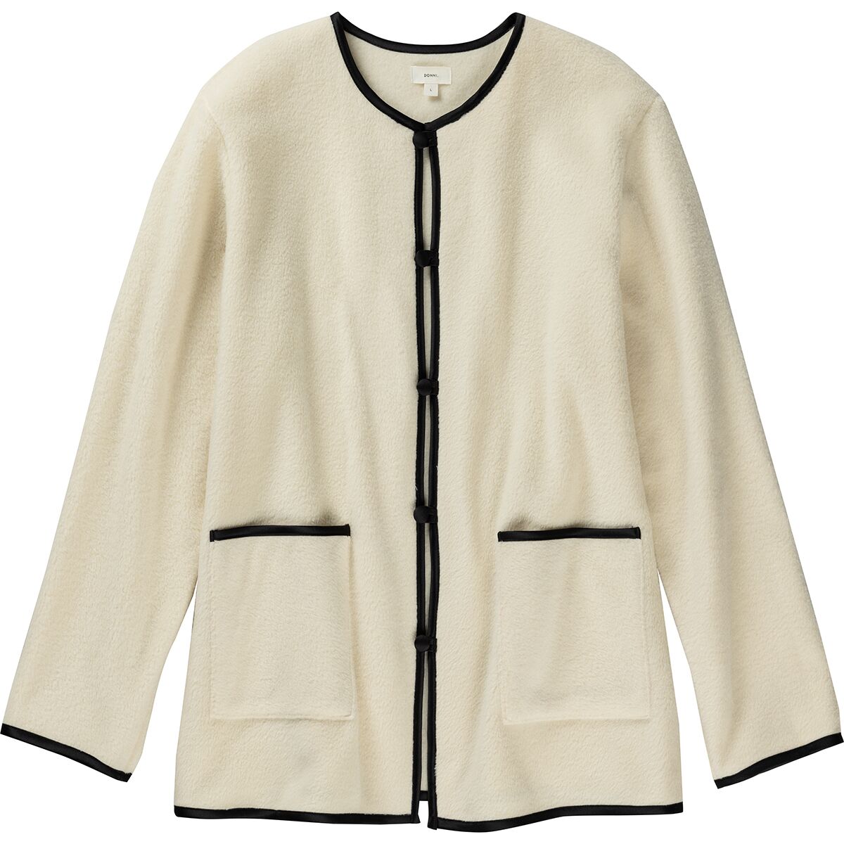 Donni Women's The Polar Fleece Jacket in Creme / Jet - Size: Large