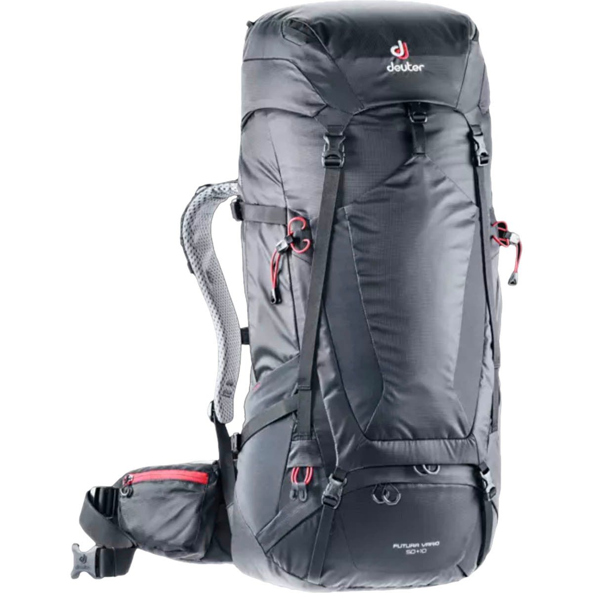 deuter 50l backpack Transit Travel Black/Anthracite 35209 75200  Sportique this pack benefits our VariClick system and two anchor positions for the stabilizer straps allow for tailored back length adjustment Deuter Futura Air Trek 50+10