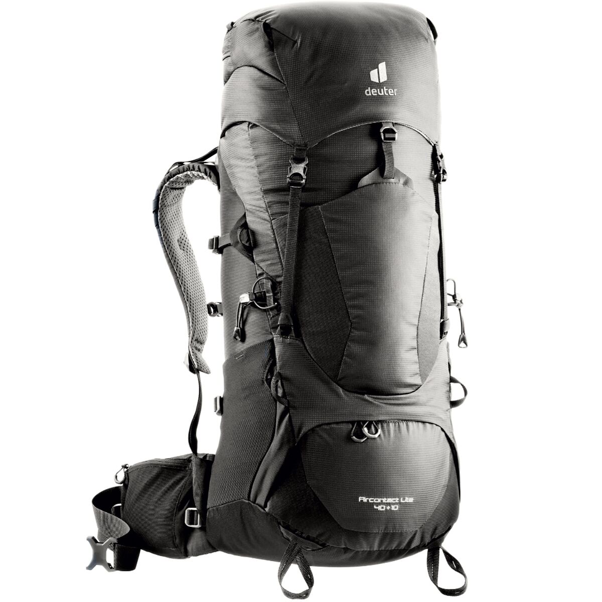 deuter aircontact lite 40 10l backpack Unisex + 10 L, Lightweight Backpacking & Hiking for Men & Women, 40 + 10 Liters loops for helmet holder and compression straps Deuter Aircontact Lite 40+10l Backpack