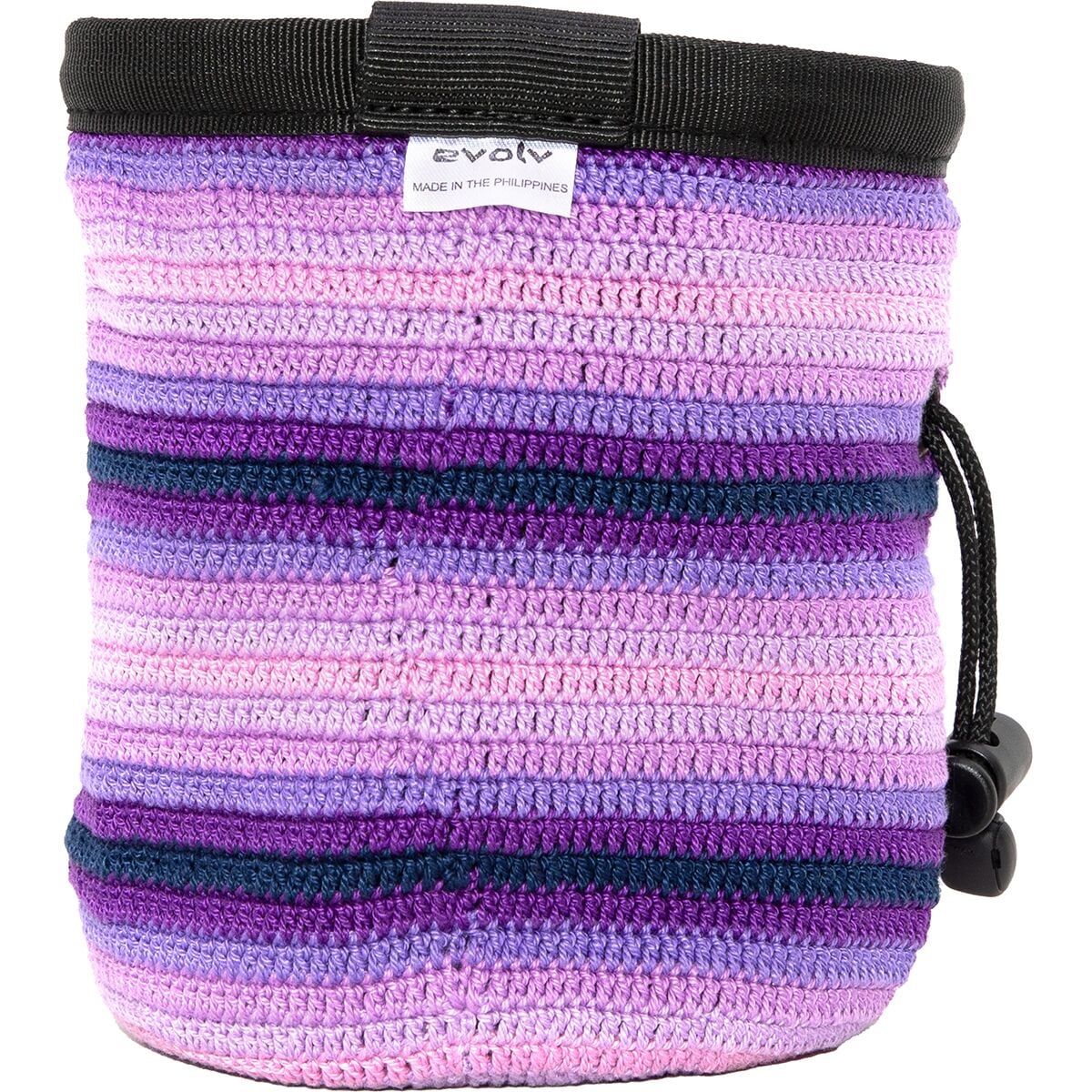 Evolv Kid's Graphics Chalk Bag - Stripes Purple