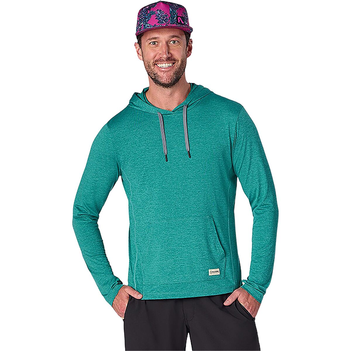 Flylow Men's Nash Sun Hoodie in Sea - Size: Small