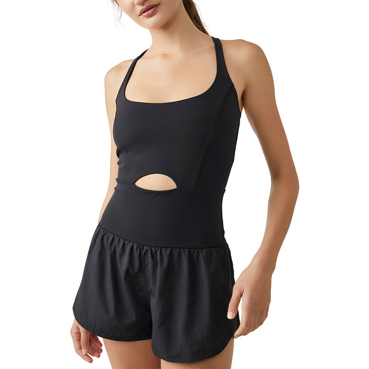 FP Movement Women's Righteous Runsie in Black - Size: XS