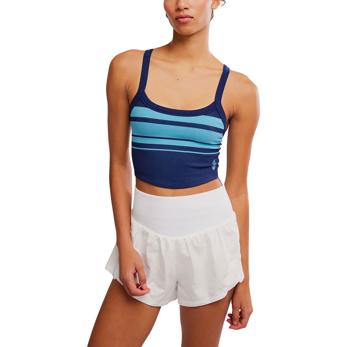 FP Movement Women's All Clear Striped Cami in Midnight Navy Combo - Size: M/L