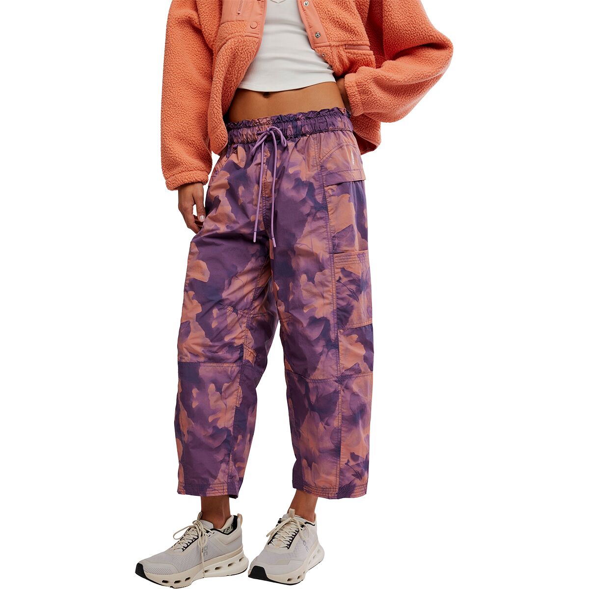 FP Movement Women's In The Wild Print Pant in Violet Cloud Wash - Size: XS