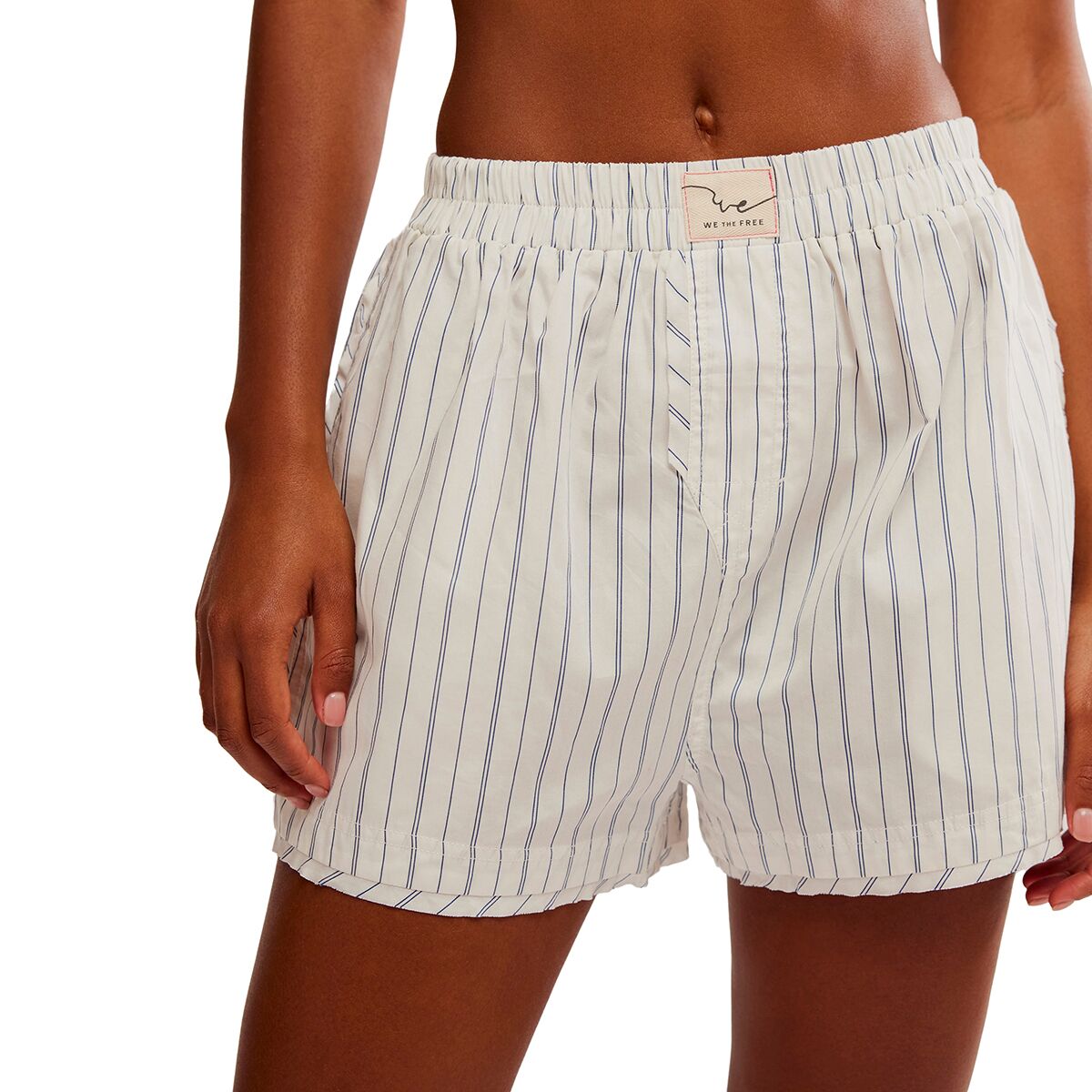 Free People Women's Day To Day Striped Boxer Short in Ivory Combo - Size: XS