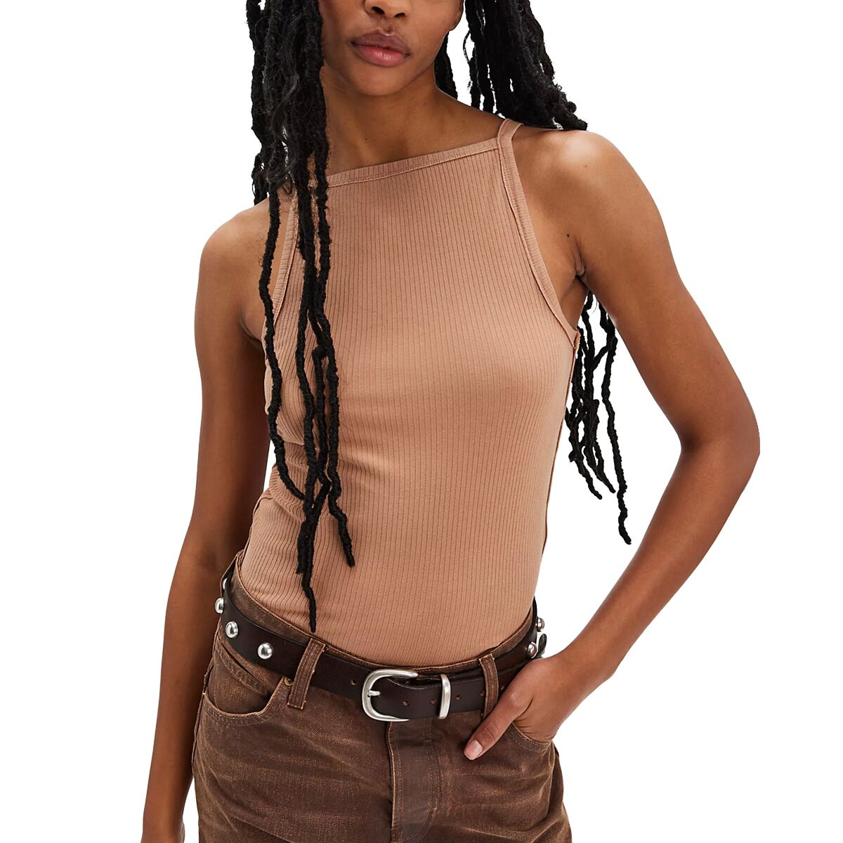 Free People Women's Mia Tank Top in Macchiato - Size: Small