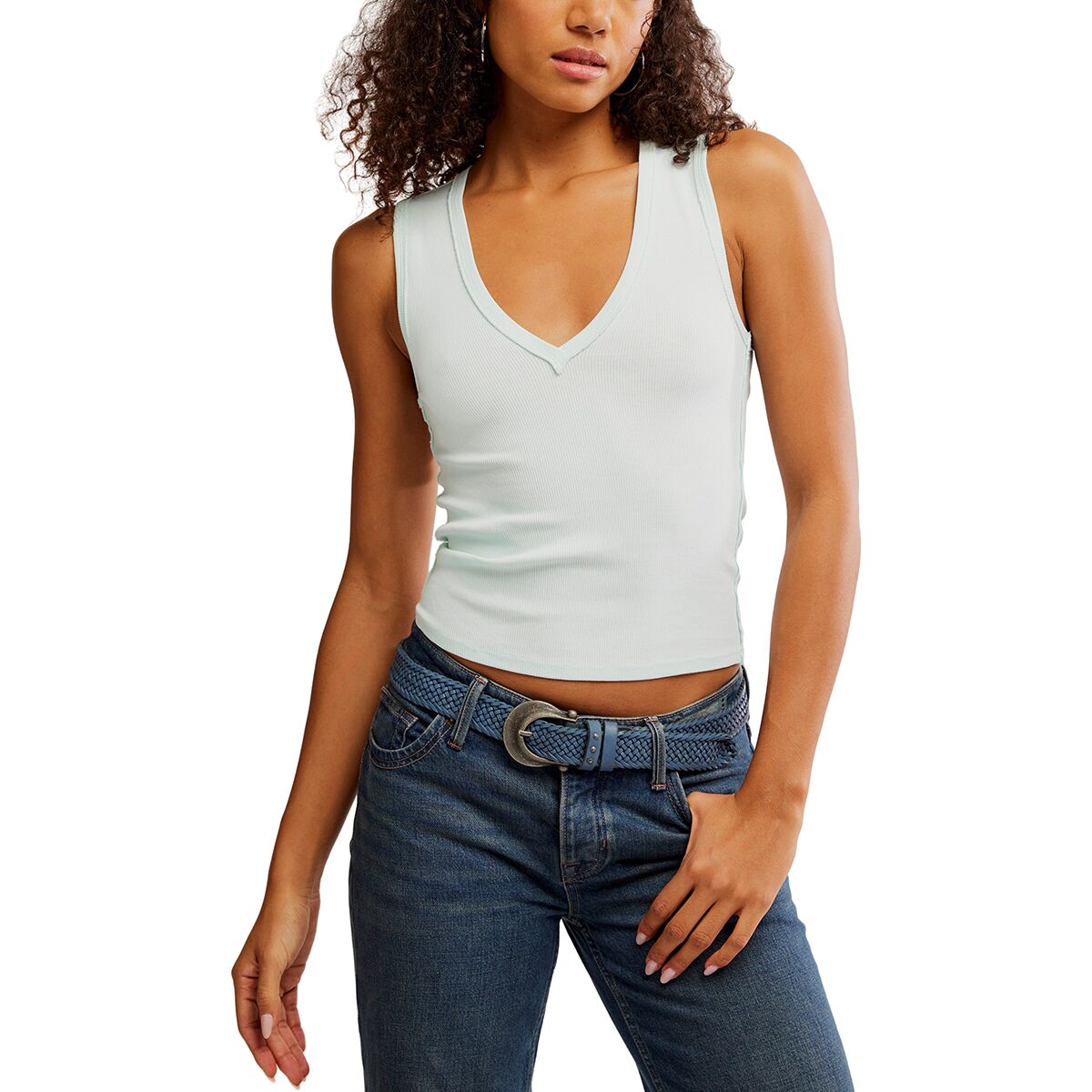 Free People Women's Neria Tank Top in Mint Julep - Size: Medium
