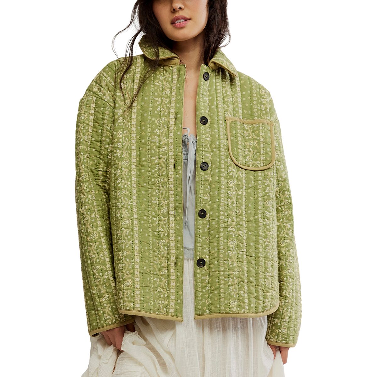 Free People Women's Alexie Jacket in Olive - Size: Medium