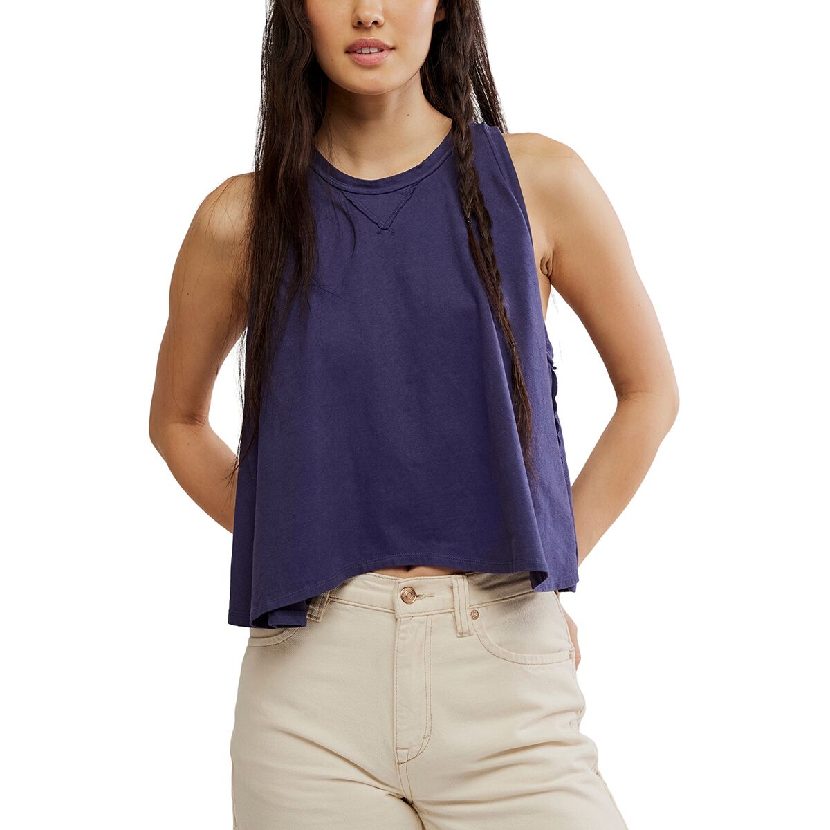 Free People Women's Hialeah T-Shirt in Deep Seas - Size: Large