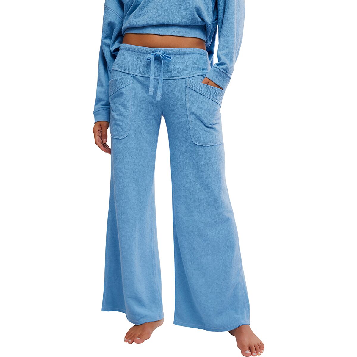 Free People Women's Staycation Lounge Pant in Blissful Blue - Size: Large