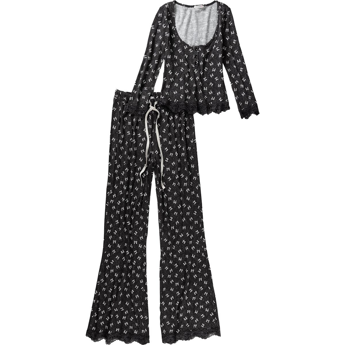 Free People Women's Stolen Dance Sleep Set in Charcoal Combo - Size: XL
