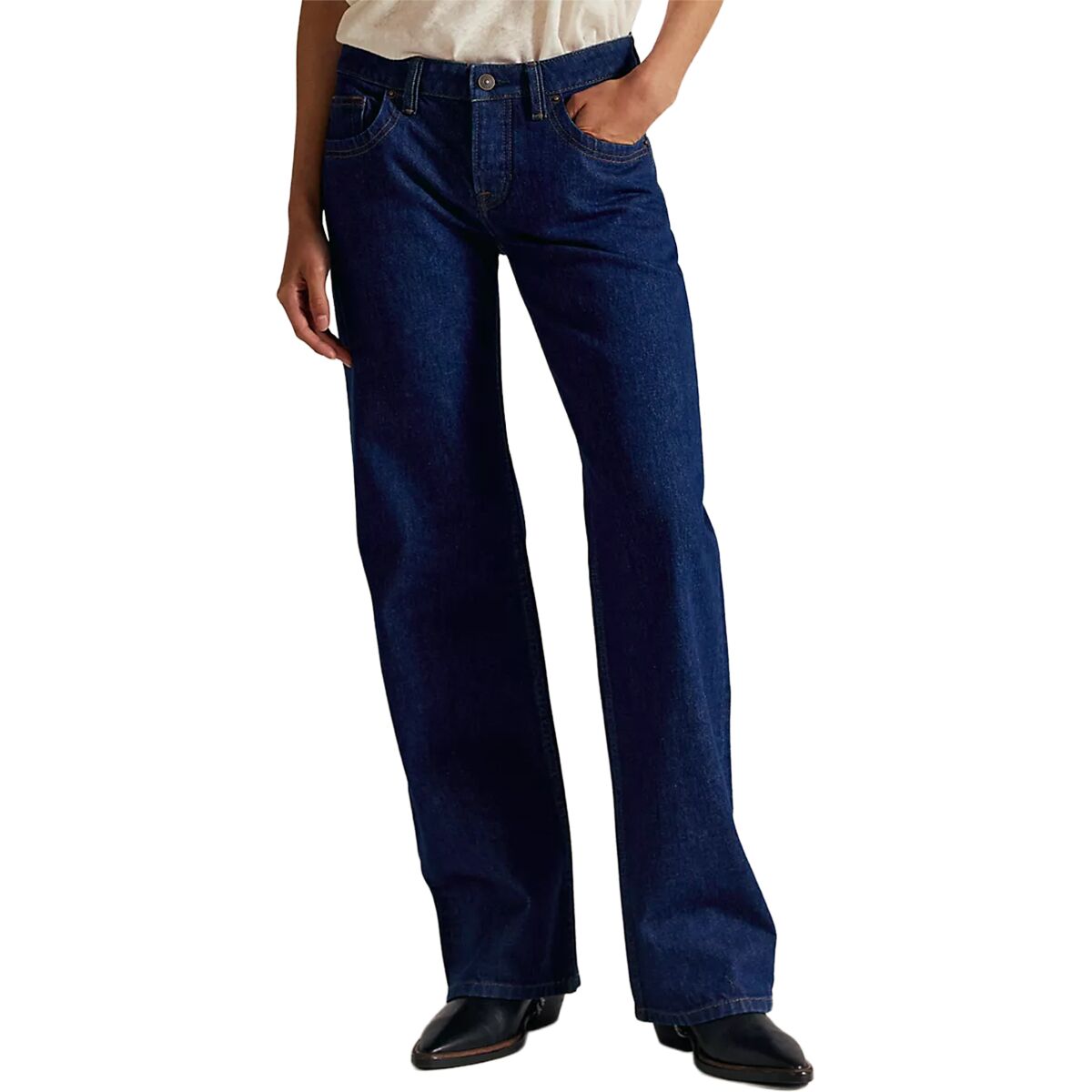 Free People Women's Tennessee Low Rise BF Pant in Rinse - Size: 30