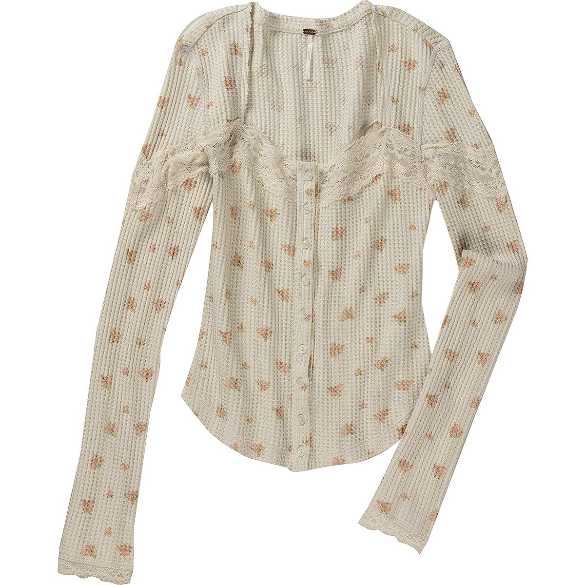 Free People Women's Lets Party Print Cardi in Tea Combo - Size: Large