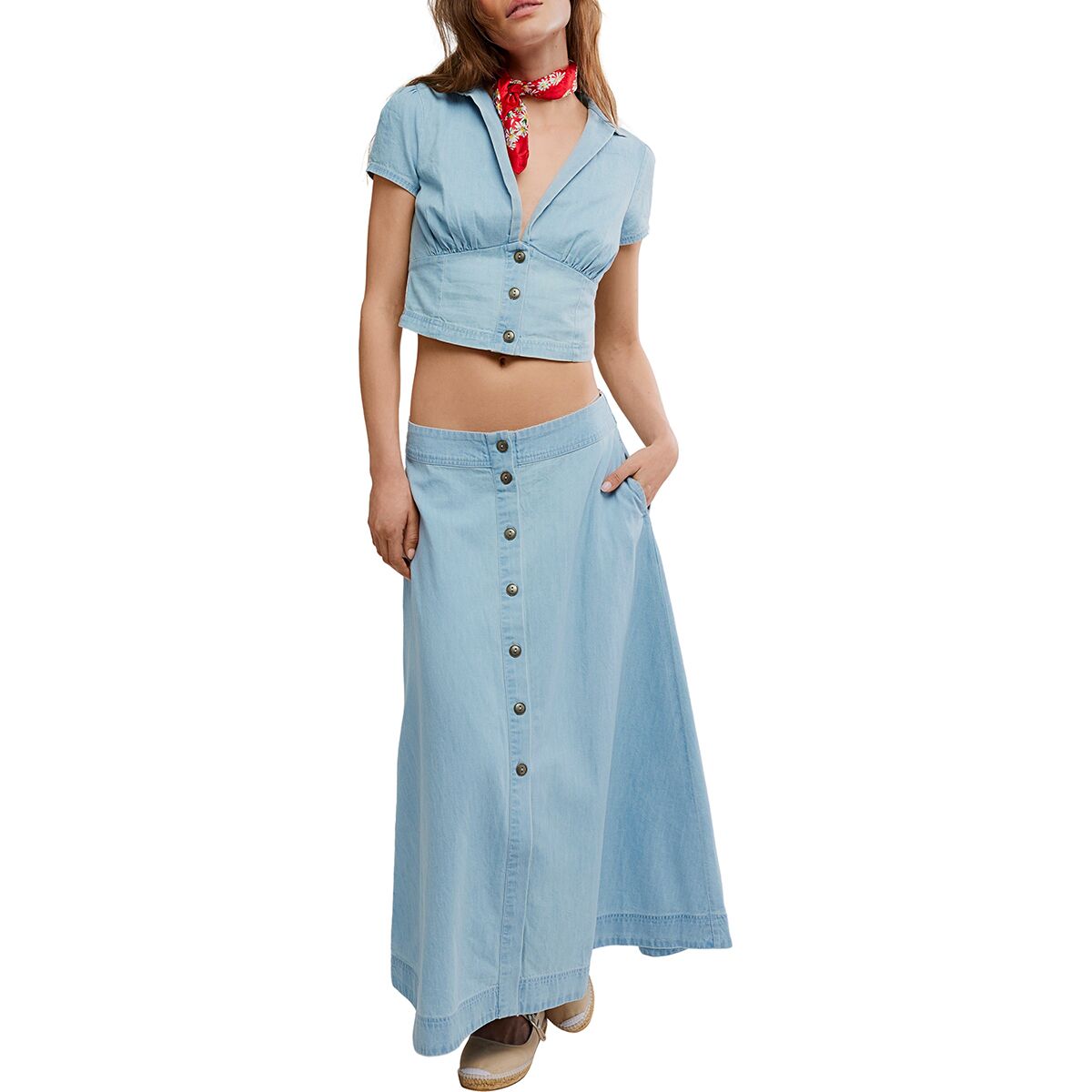 Free People Women's Easy Does It Set in Ice Crush - Size: XS
