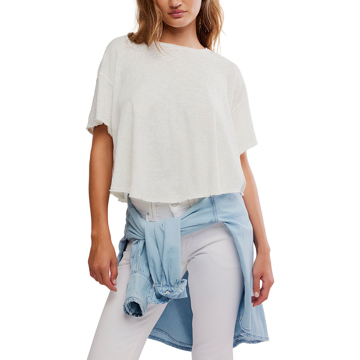 Free People Women's Elsie Swing Clo T-Shirt in Whisper White - Size: Medium