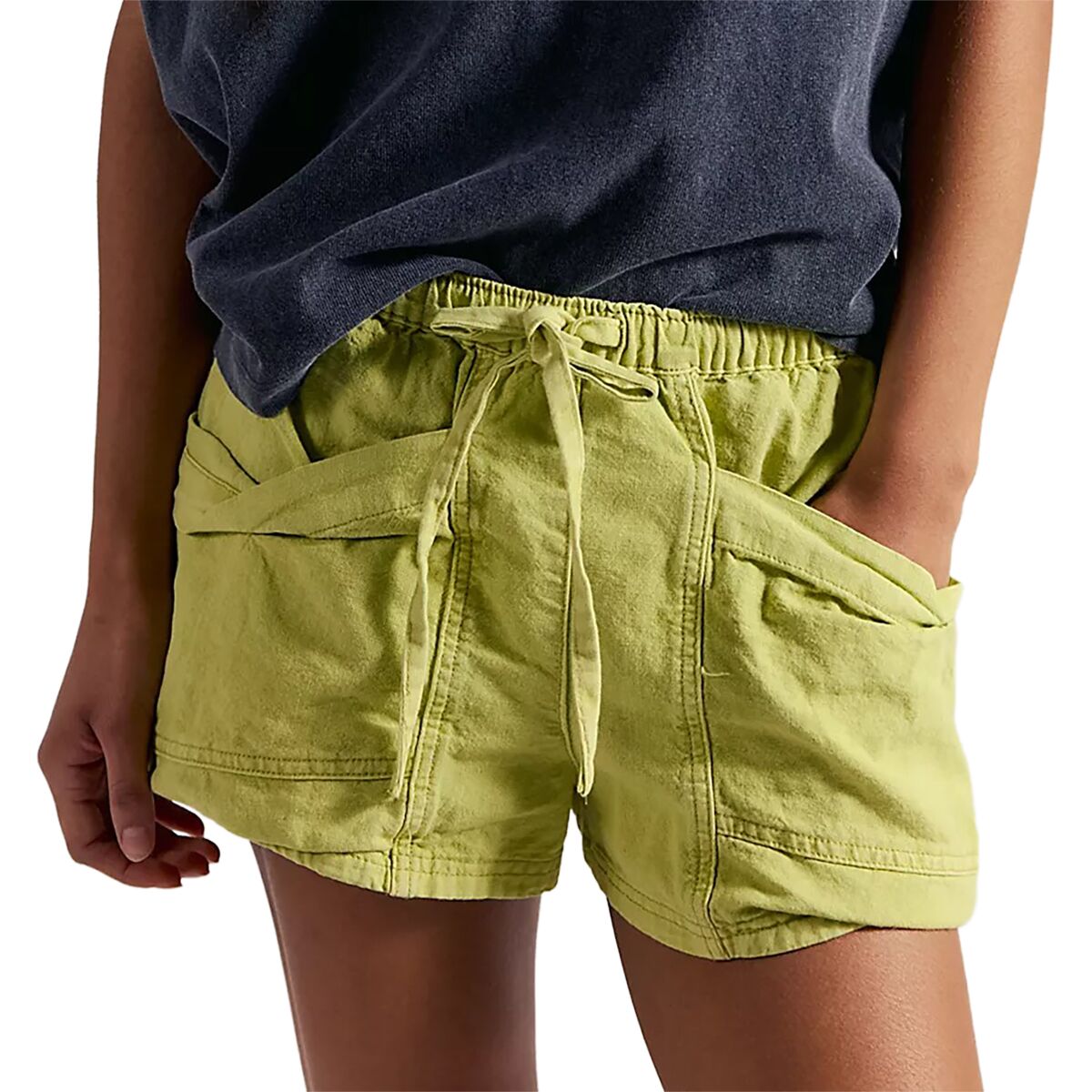 Free People Women's Good Fortune Short in Warm Olives - Size: Small