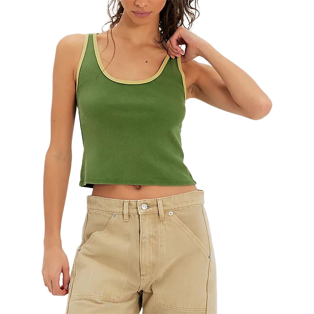 Free People Women's Moxie Tank Top in Drenched Jungle Comb - Size: XL