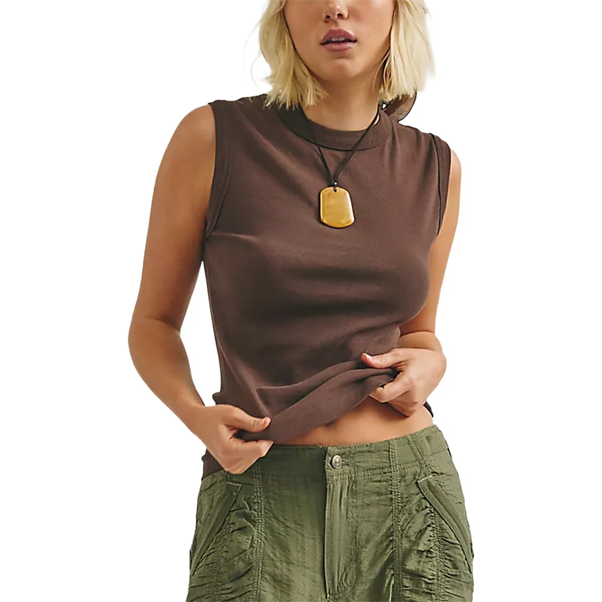 Free People Women's Murphy Tank Top in Chocolatier - Size: XS