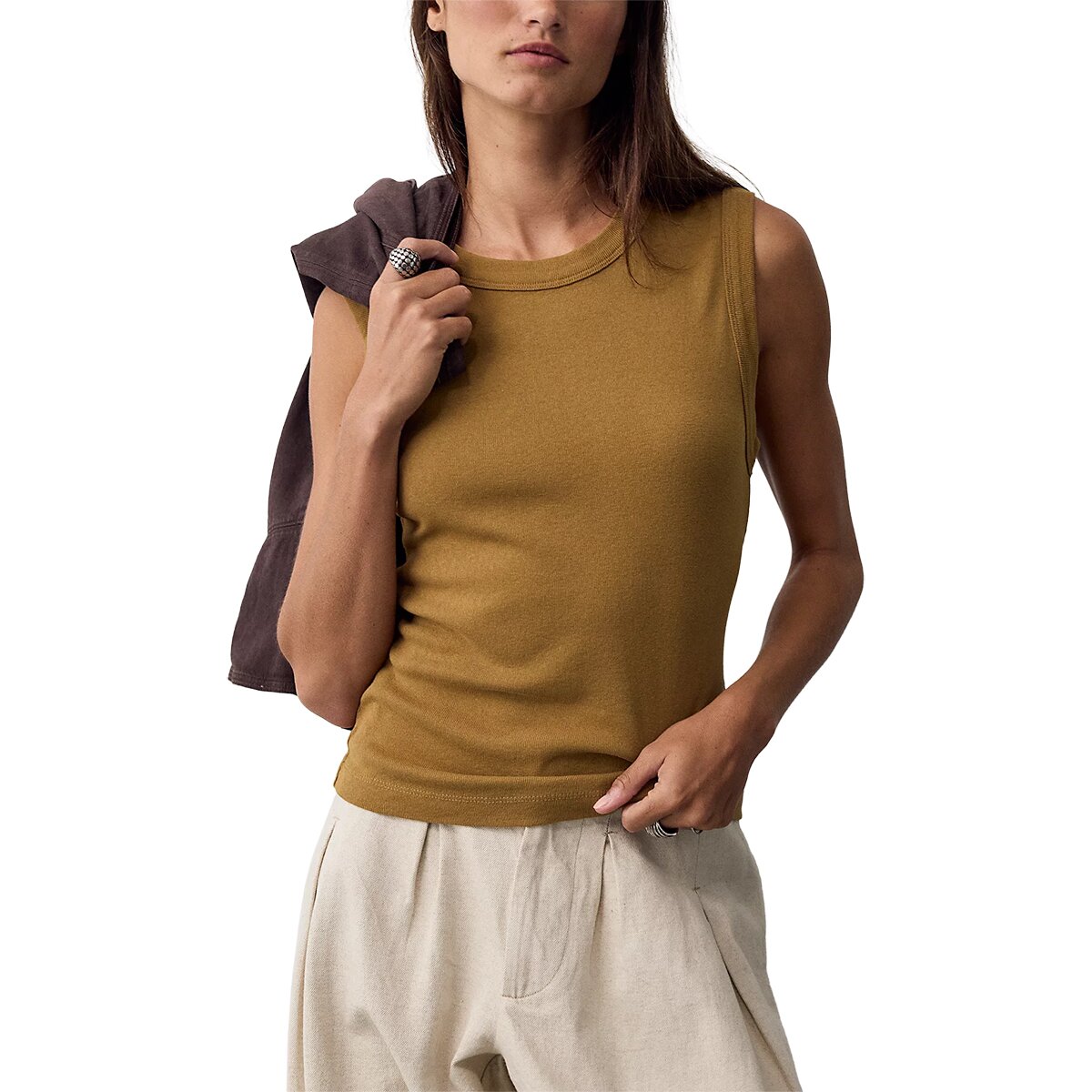 Free People Women's Murphy Tank Top in Dill Seed - Size: XS