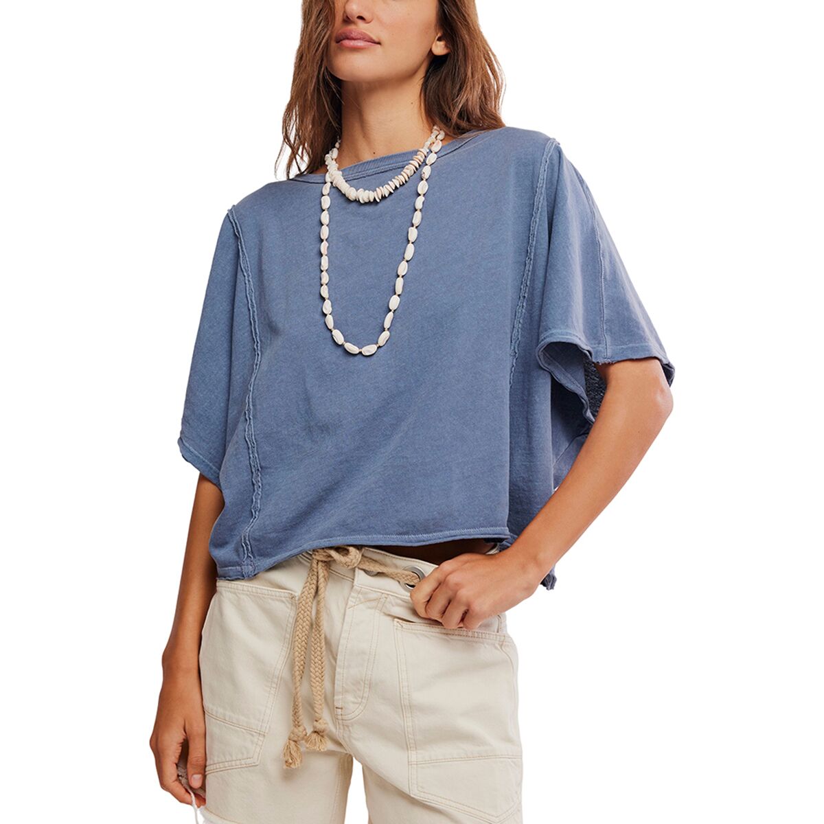 Free People Women's Next Level T-Shirt in Night Shadow - Size: XS