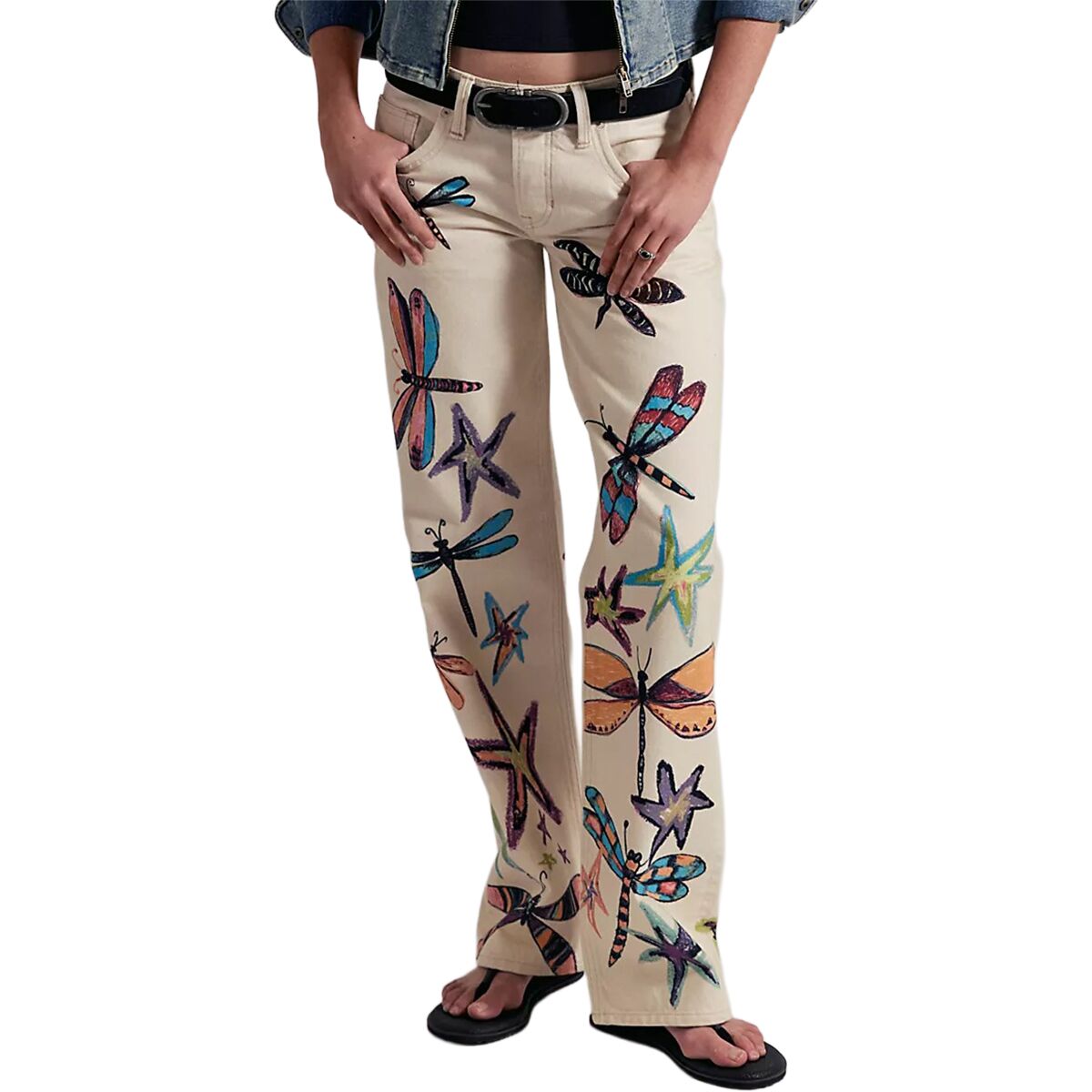 Free People Women's Tennessee Trompe Loeil Pr Pant in Dragonfly - Size: 26