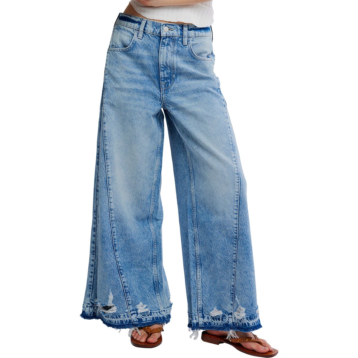 Free People Women's Apollo Wide Leg Pant in Streamline - Size: 27
