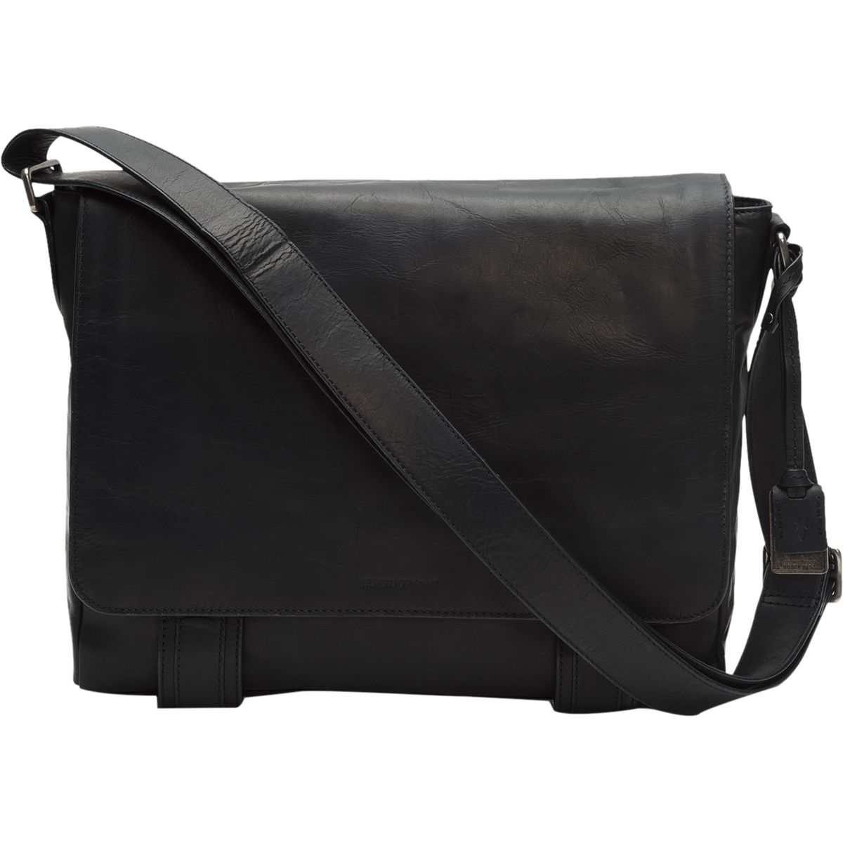 Frye Logan Leather Backpack - Black Tumbled Leather - Mid-Size Unisex Frye Logan Backpack SKU: 8063444 - YouTube main image 2