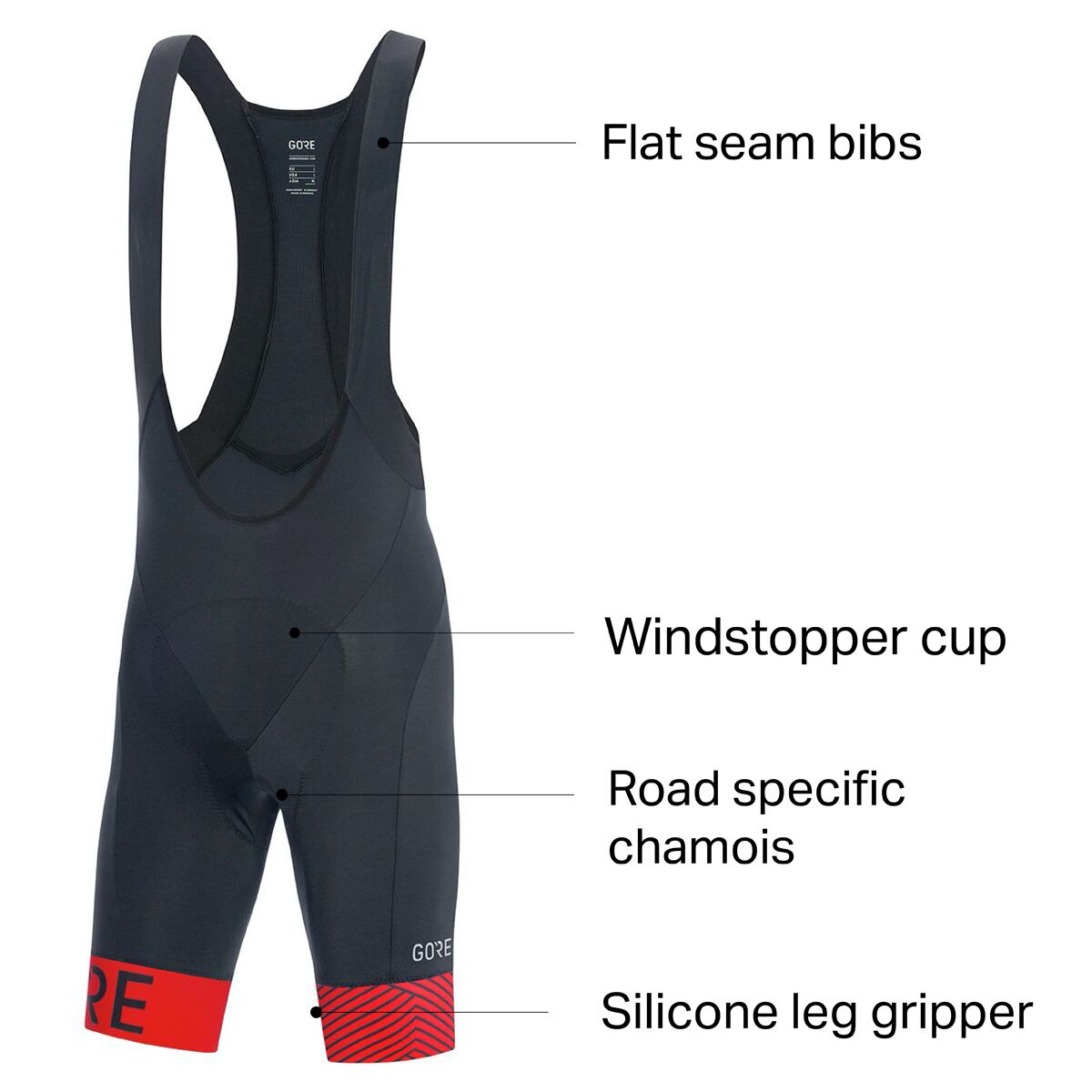GORE C5 Optiline Bib Shorts+ - Dirt Rooster Bicycles