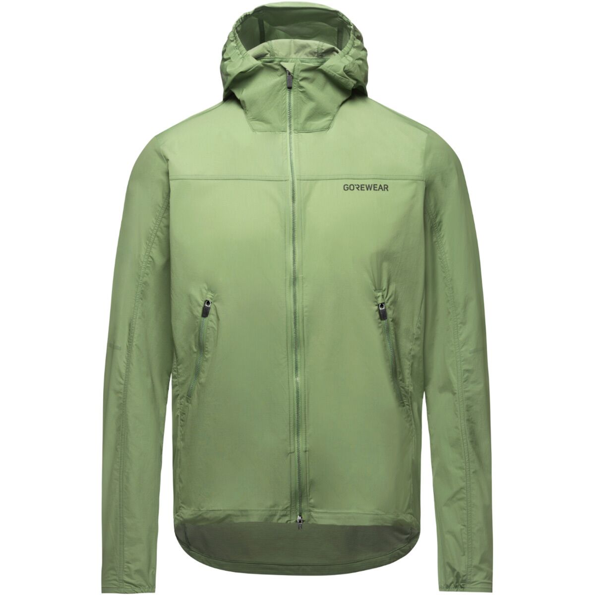 GOREWEAR Men's Fernflow Hooded Windbreaker in Engine Green - Size: Small