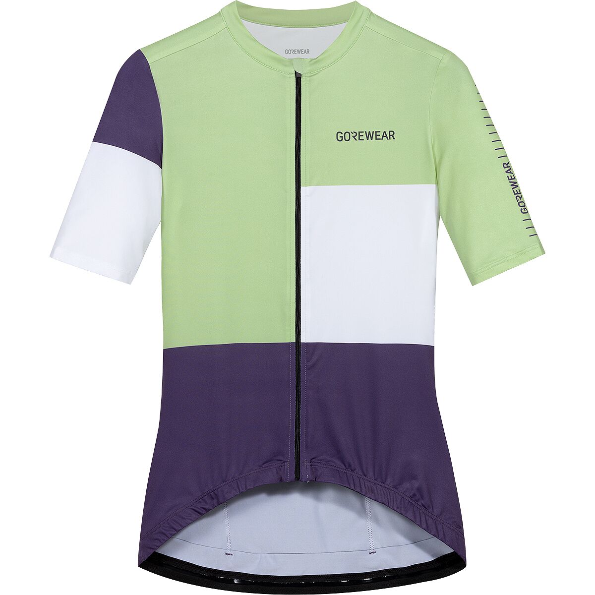 GOREWEAR Women's SWIFTRIDE Block Short-Sleeve Jersey in Spring Green / White - Size: Medium