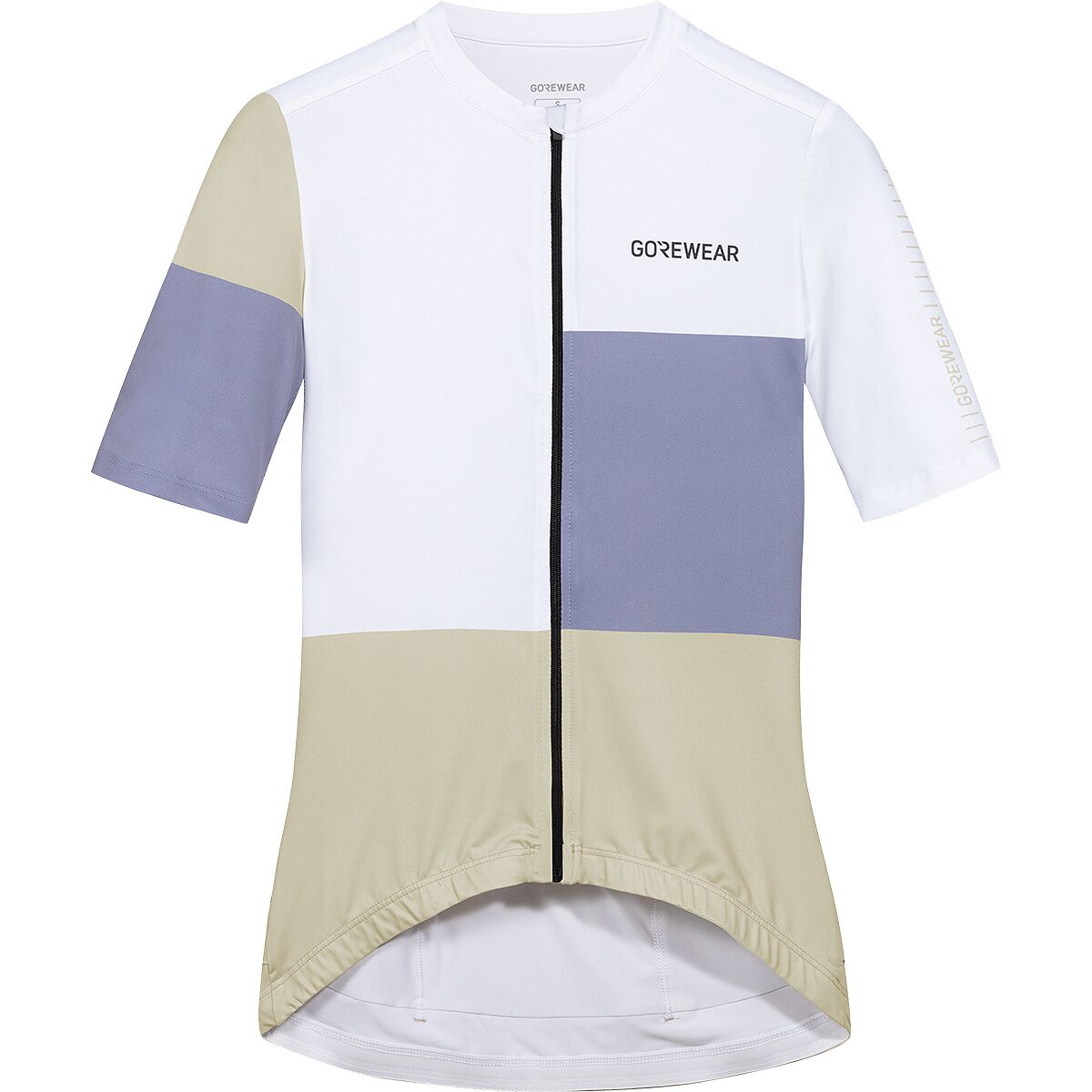 GOREWEAR Women's SWIFTRIDE Block Short-Sleeve Jersey in White / Amethyst Grey - Size: Small