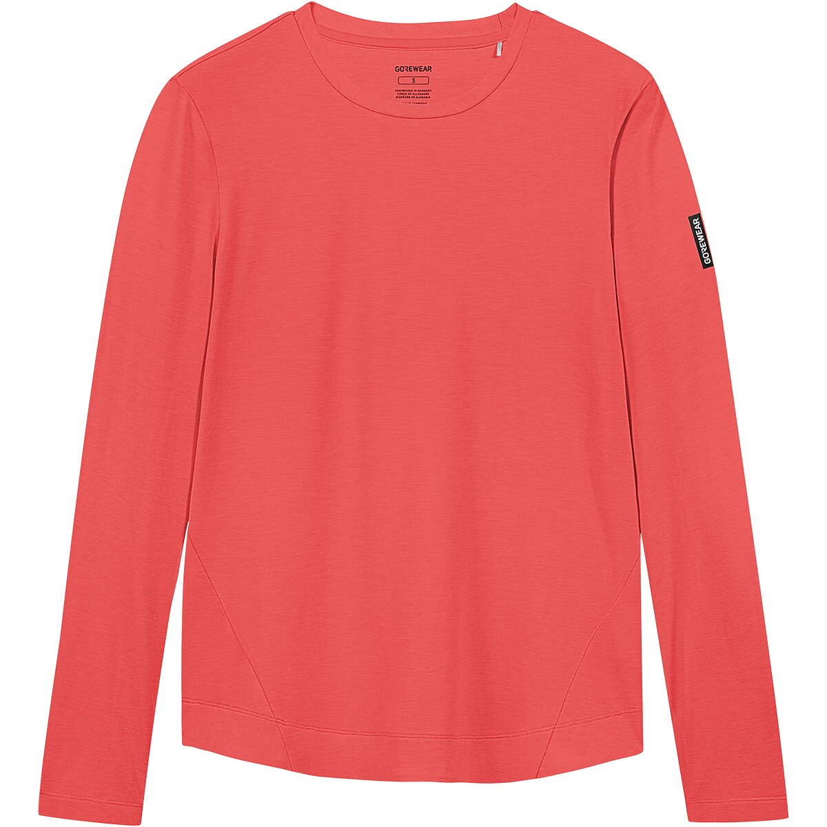 GOREWEAR Women's Training Long-Sleeve T-Shirt in Coral Red - Size: XS/0-2