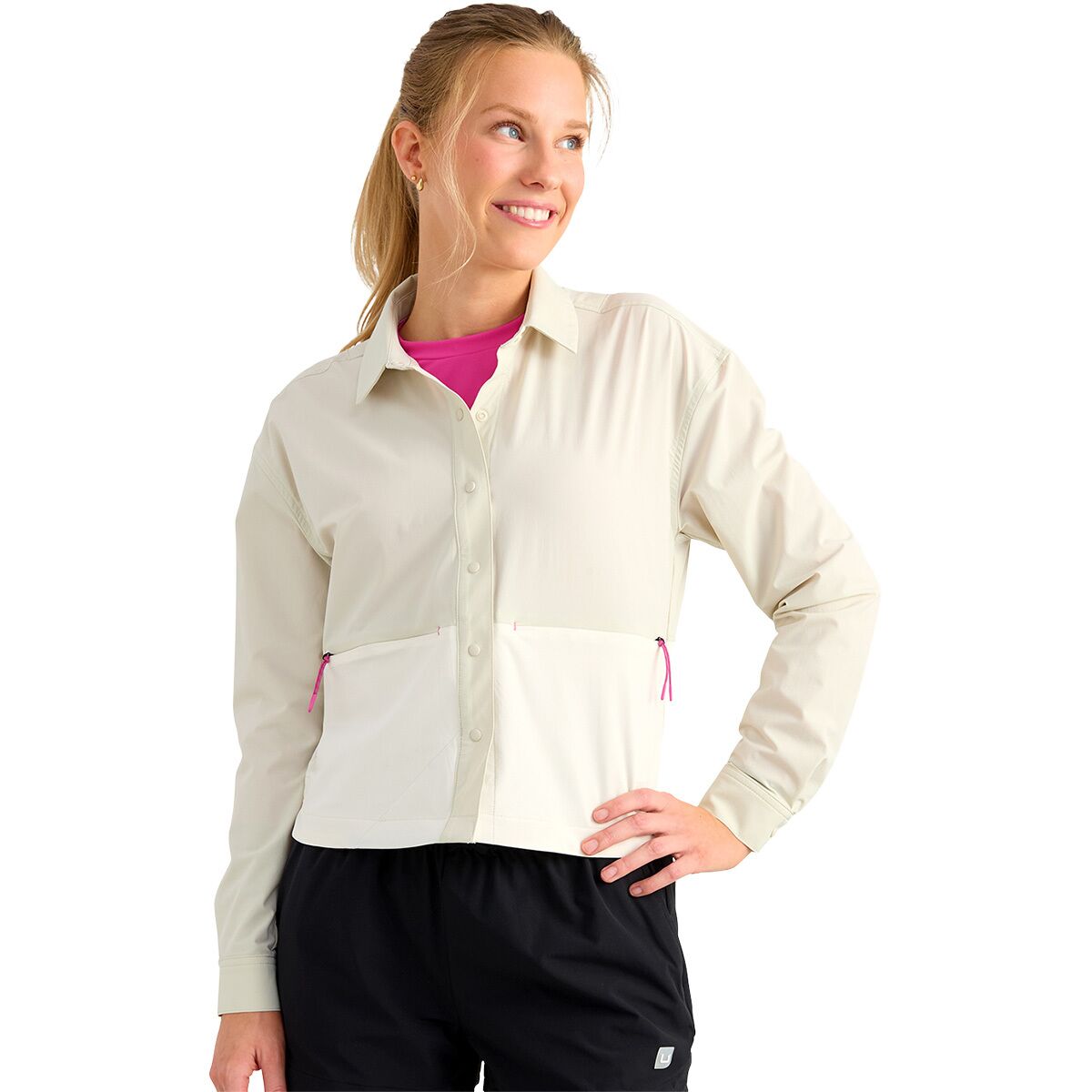 Huk Women's Embark Shacket in Silver Birch - Size: XL