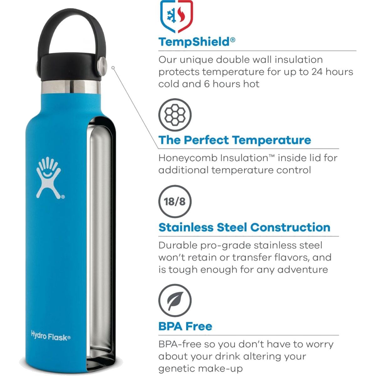 Hydro Flask Timberline Standard Mouth 21 oz Water Bottle In Cream | ModeSens