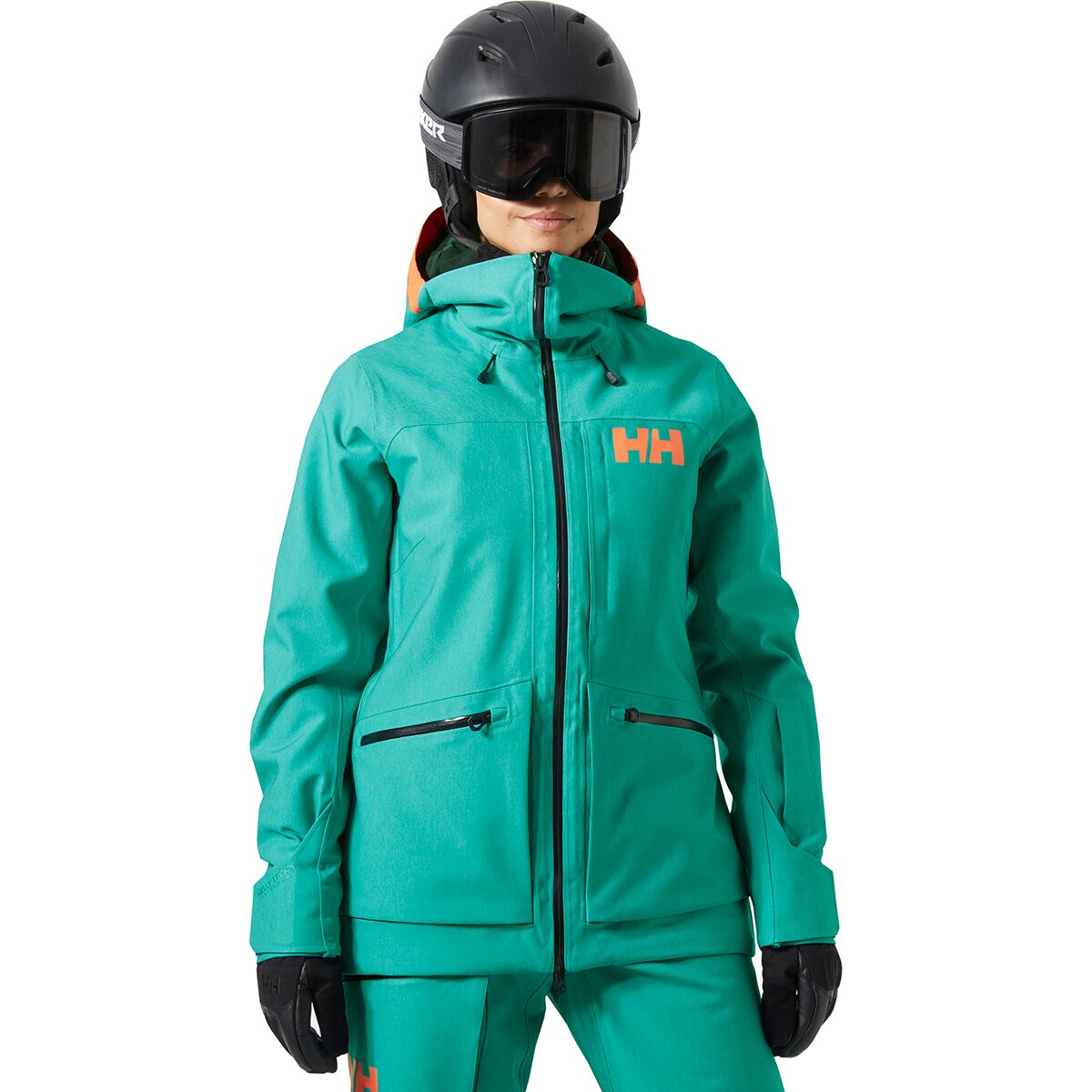 Helly Hansen Women's Powderqueen 3.0 Jacket in Signal Green Denim - Size: Small