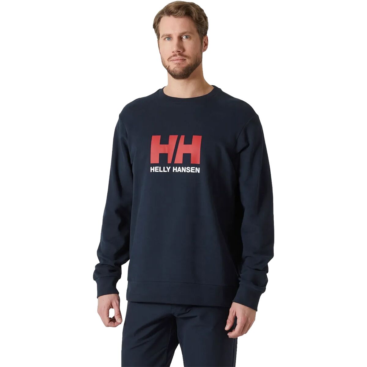 Helly Hansen Men's Logo Crew Sweatshirt 2.0 in Navy - Size: Small
