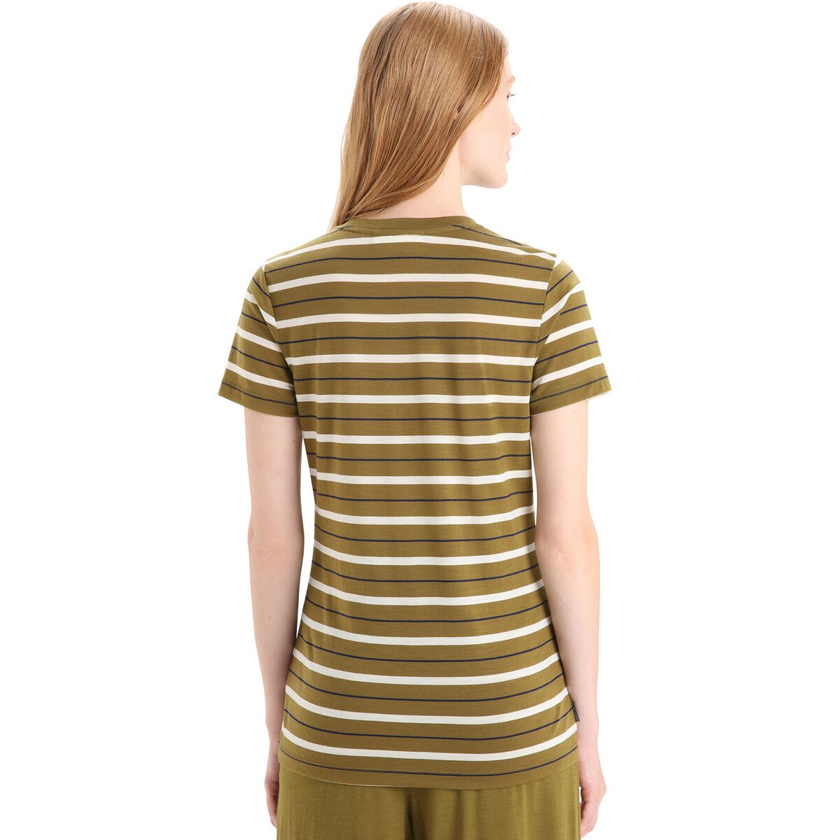 売れ筋商品|||アイスブレーカー カットソー トップス レディース Wave Stripe Short-Sleeve T-Shirt - Women's Ecru Heather/Tang/Lux/S Icebreaker Wave Stripe Short-Sleeve T-Shirt - Women's - Women
