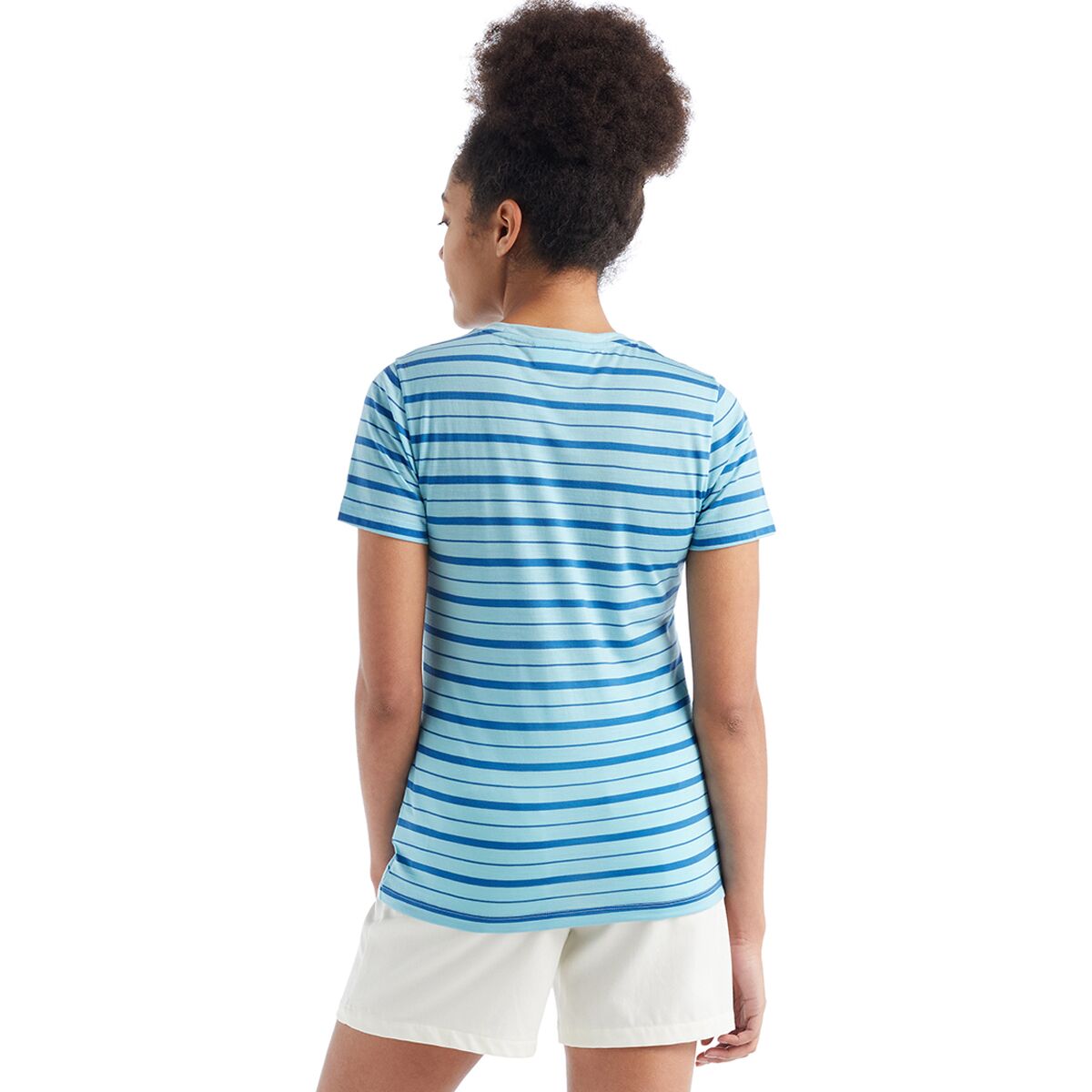 売れ筋商品|||アイスブレーカー カットソー トップス レディース Wave Stripe Short-Sleeve T-Shirt - Women's Ecru Heather/Tang/Lux/S Icebreaker Wave Stripe Short-Sleeve T-Shirt - Women's - Women