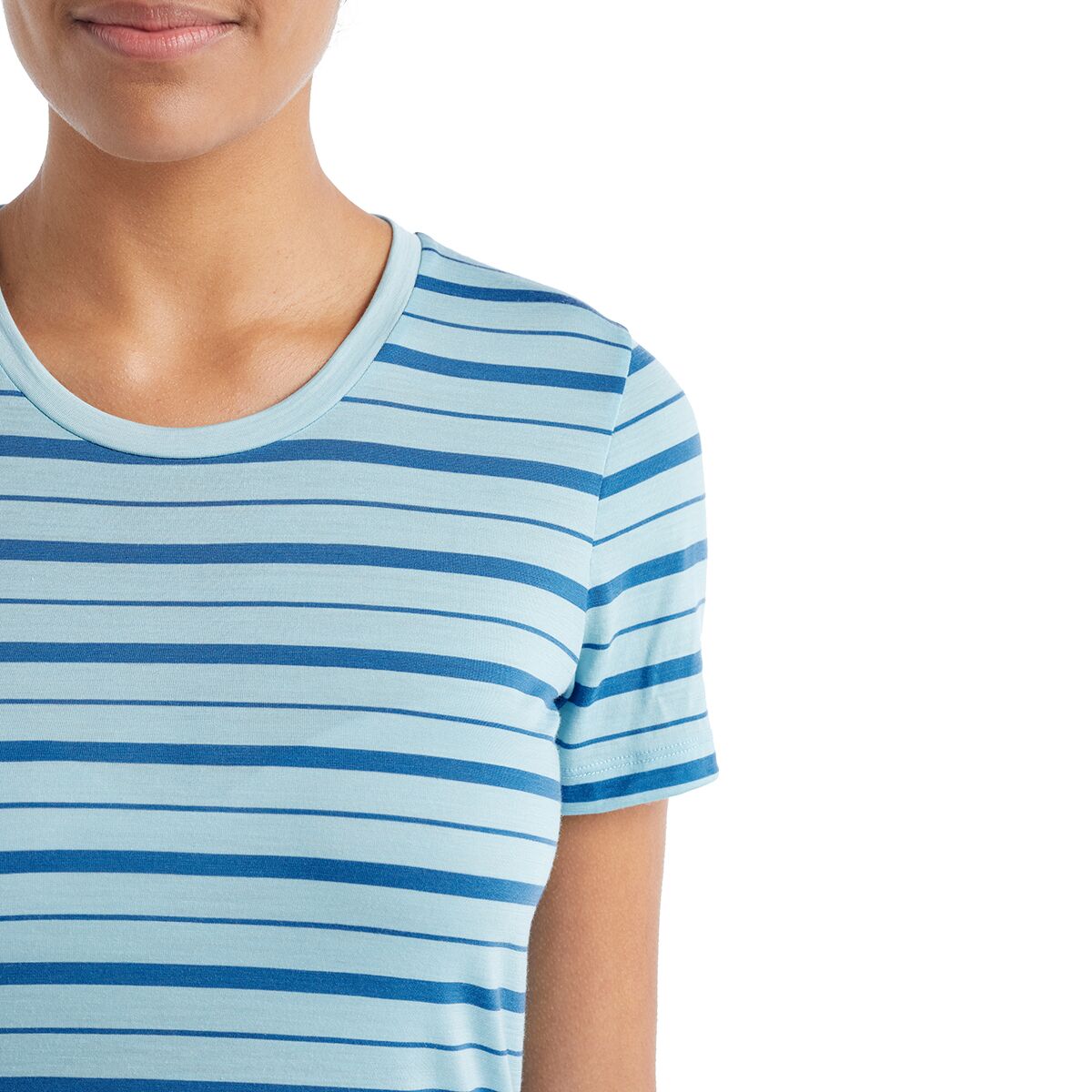 売れ筋商品|||アイスブレーカー カットソー トップス レディース Wave Stripe Short-Sleeve T-Shirt - Women's Ecru Heather/Tang/Lux/S Icebreaker Wave Stripe Short-Sleeve T-Shirt - Women's - Women
