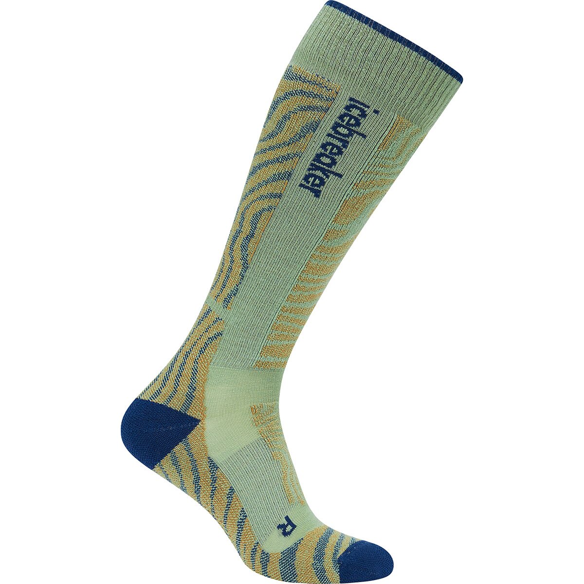 Icebreaker Merino Blend Ski+ Medium OTC Mountain Contour Sock in Seaglass / Atlantis / Trail - Size: XL