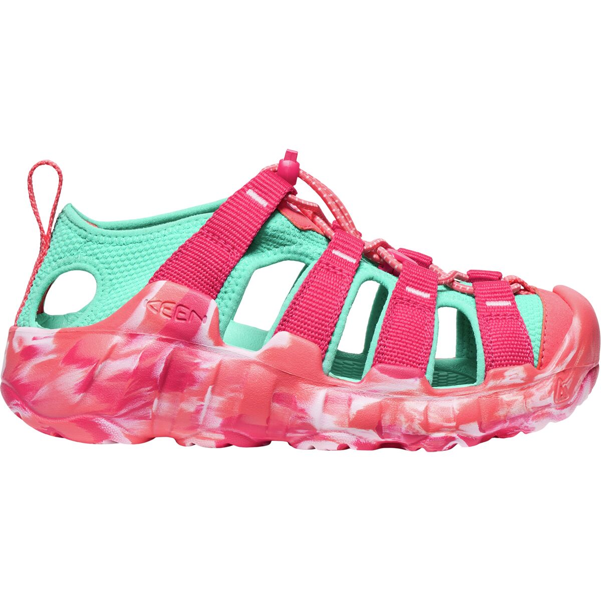 KEEN Hyperport H2 Sandal - Kids' in Raspberry / Pool Blue - Size: 3