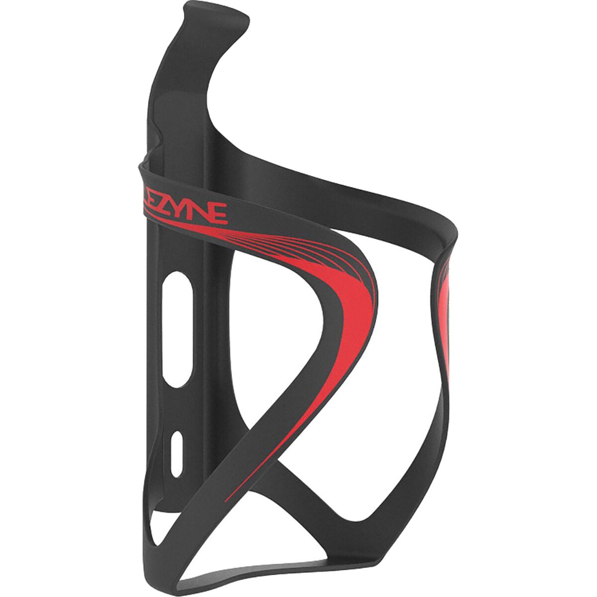 Lezyne Carbon Team Water Bottle Cage in UD Matte Black / Red
