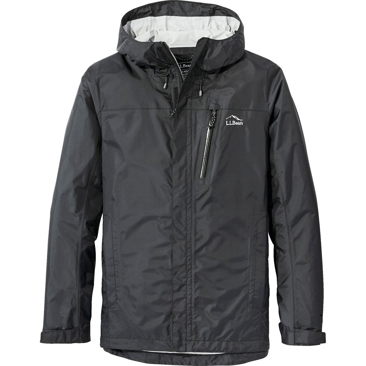 L.L.Bean Men's Trail Model Rain Jacket in Black - Size: XL
