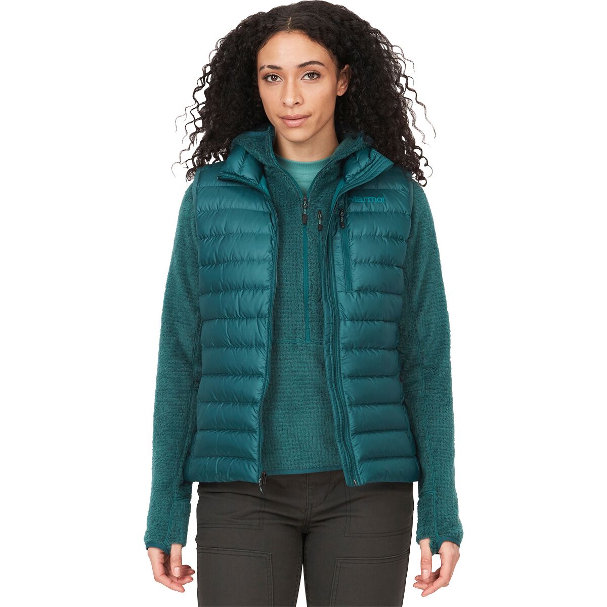 Marmot Women's Highlander Vest in Dark Jungle - Size: Medium